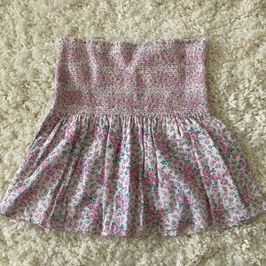 LoveShackFancy Floral Smocked Tube Top